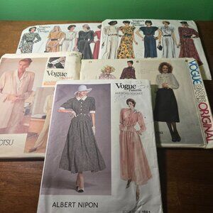 Vogue womens sewing patterns vintage 80s business casual dress skirt unverified